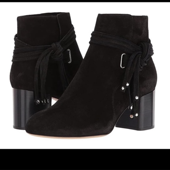 NEW Rag & Bone Dalia II Black Suede Booties - Picture 6 of 8